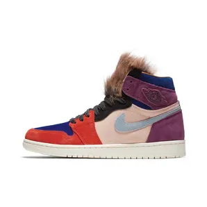 Jordan 1 Retro High Aleali May Court Lux (W) “Bordeaux / Sunset Tint / Rush Red / Light Armoury Blue” (BV2613-600)