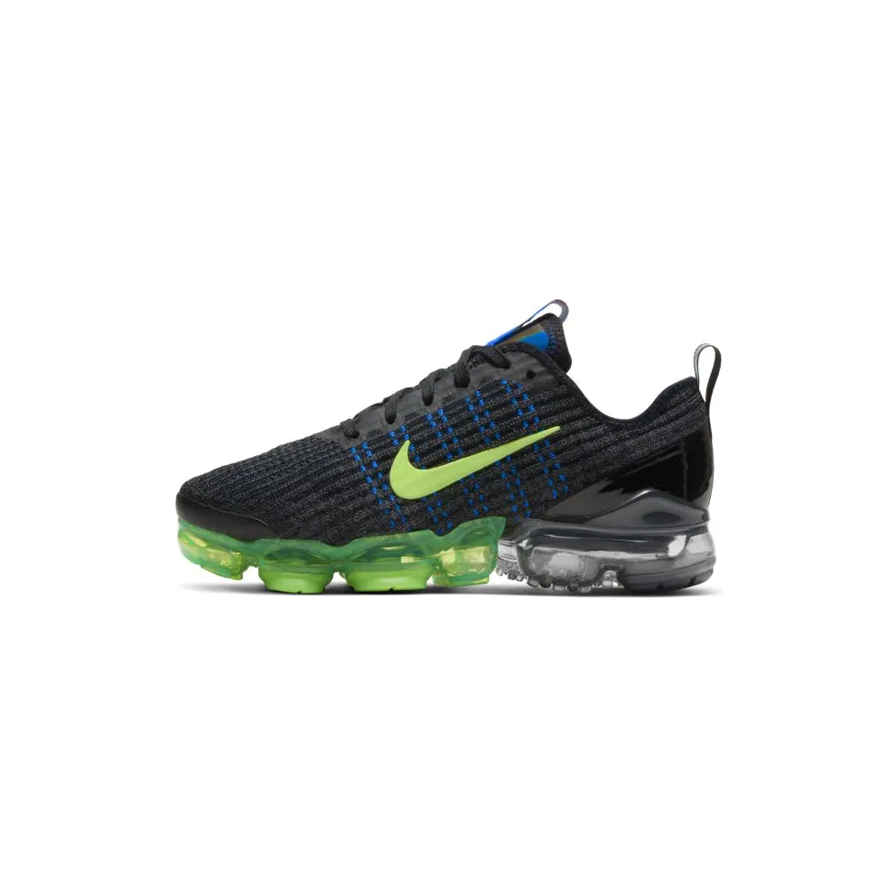 Nike Air VaporMax Flyknit 3 Black Blue Volt (GS) (DD9718-001)