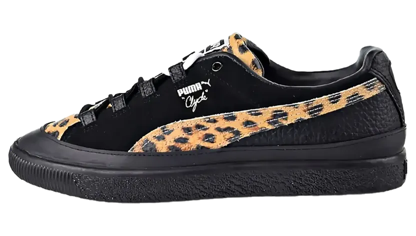 Puma Clyde RT “Volcom – Leopard Print Black” (368146-02)