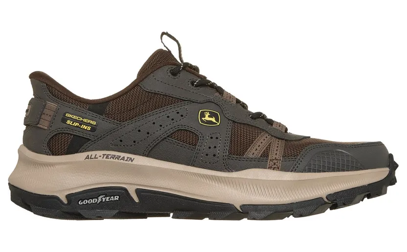 Skechers Slip-ins John Deere Relaxed Fit: Equalizer 5.0 Trail “Harvest Sneaker Brown / Black” (256009BRBK)