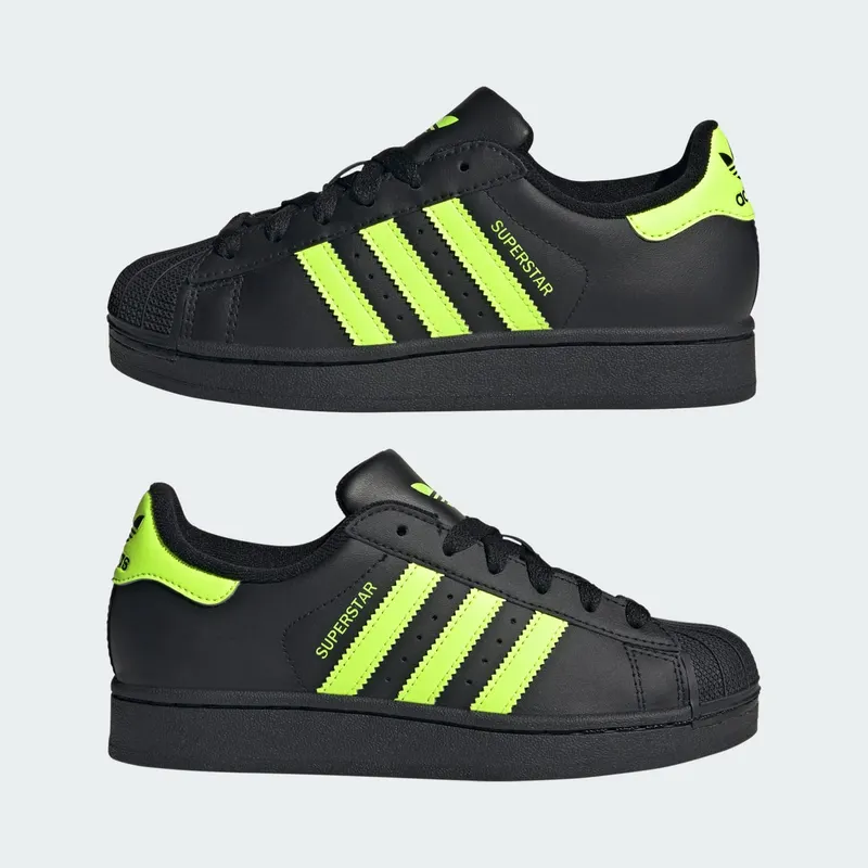 adidas Superstar II Core Black Signal Green (JR3831)