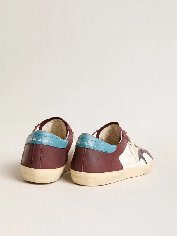 Golden Goose Men’S Super-Star In Crackle Leather With Brown Star And Teal Heel Tab (GMF00103.F006207.82716) (4)