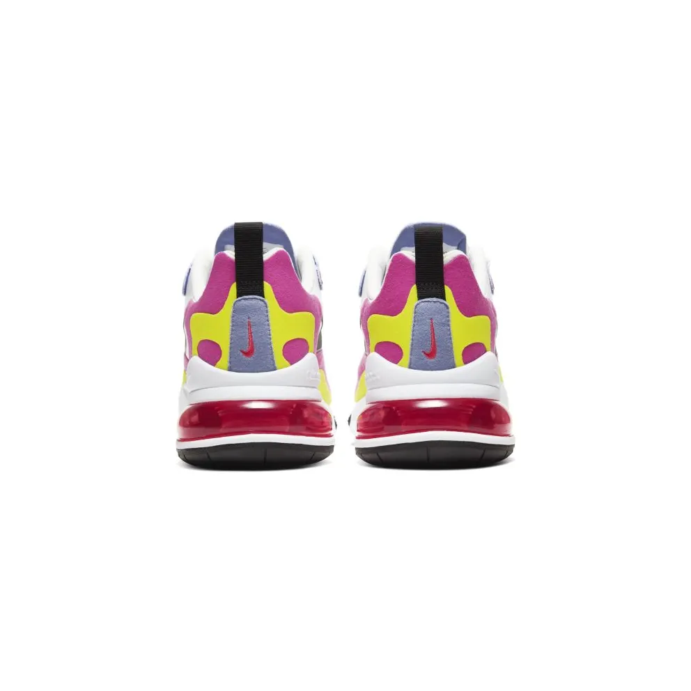 Nike Air Max 270 React White Pink Yellow (W) White/Black-Pink-Yellow-Red-Blue (CZ9351-100)