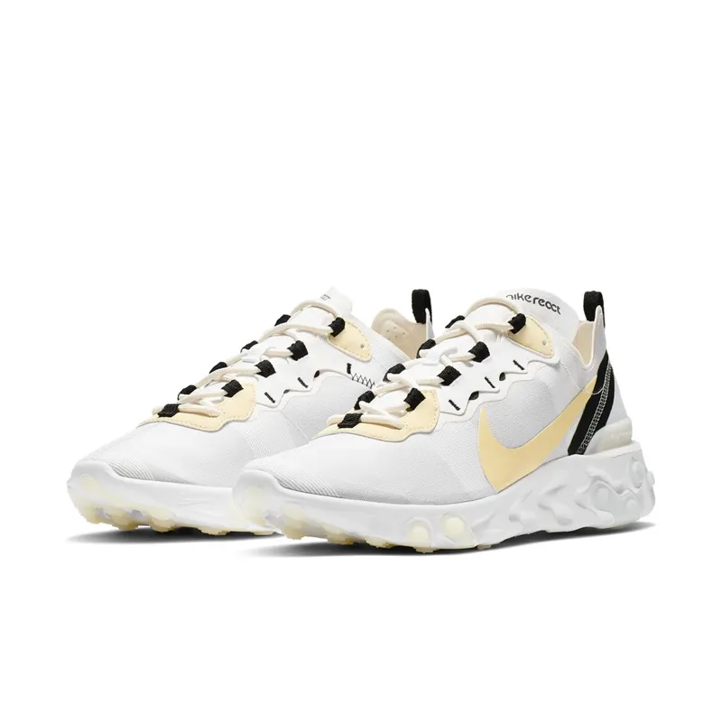 Nike React Element 55 White Pale Vanilla White/Pale Vanilla-Black-Pale Ivory (BQ6166-101)
