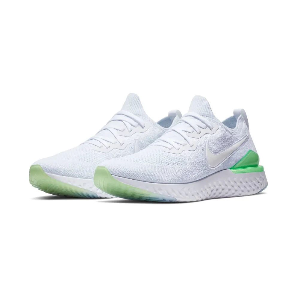 Nike Epic React Flyknit 2 8-bit White/White-Lime Blast (BQ8928-100)