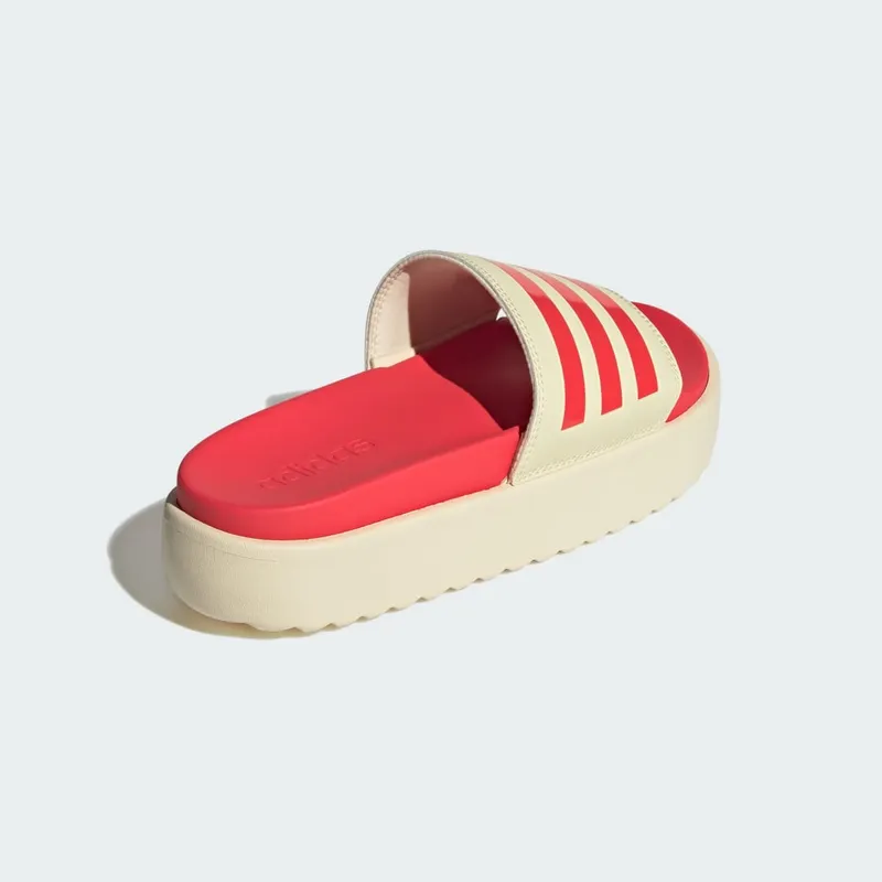 Adidas adilette Platform Slides Warm Vanilla / Semi Lucid Red / Semi Lucid Red (JP5676)