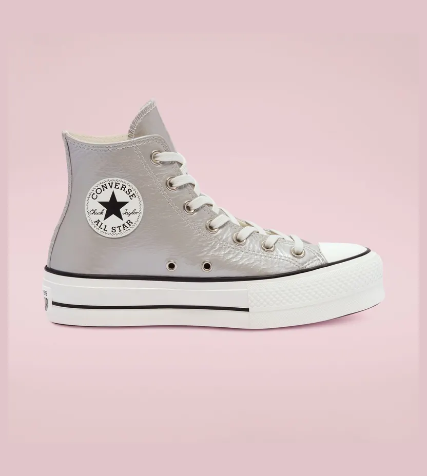 Converse Metallic Classics Platform Chuck Taylor All Star High Top Silver/egret/black (569238C)
