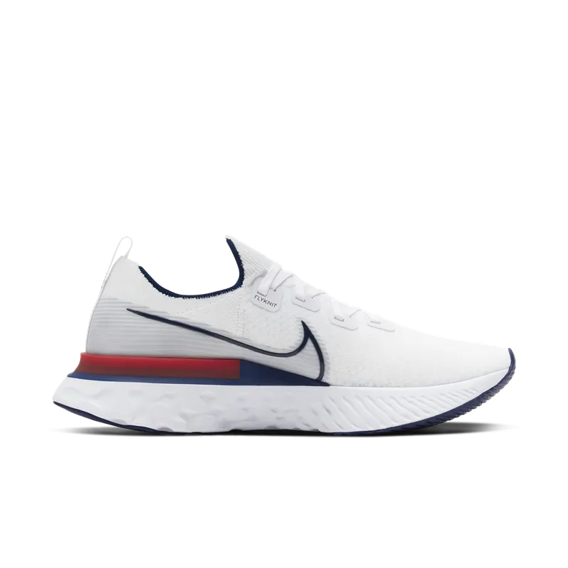 Nike React Infinity Run Flyknit Blue Ribbon Sports White/Track Red-Blue Void (CW7597-100)