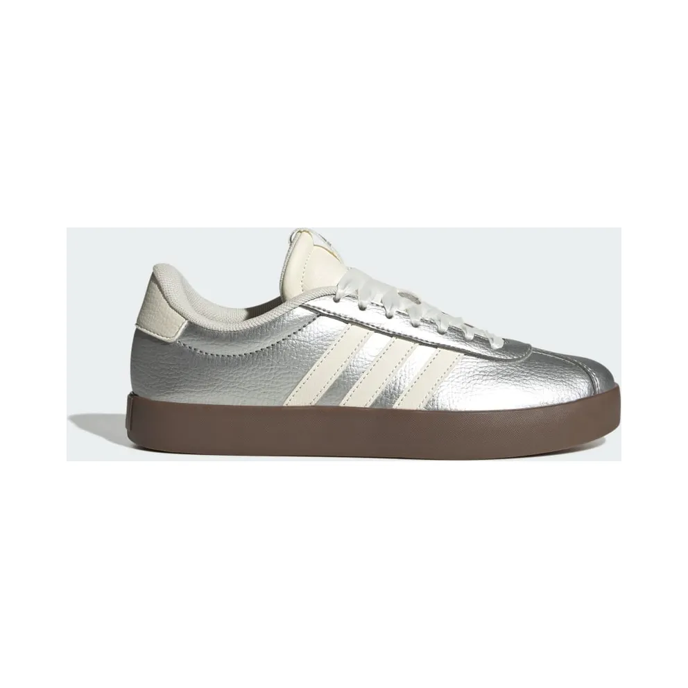 Adidas VL Court 3.0 Silver Metallic / Off White / Gum (JQ7315)