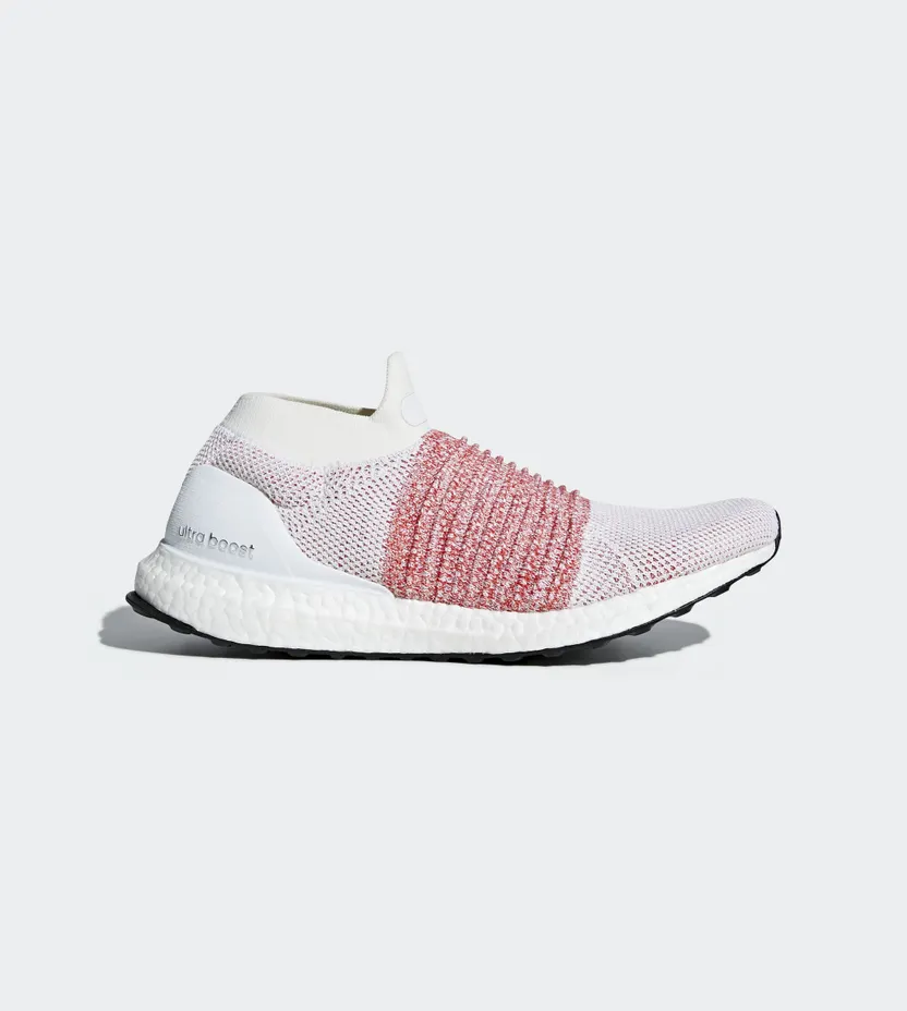 adidas Ultra Boost Laceless White Scarlet