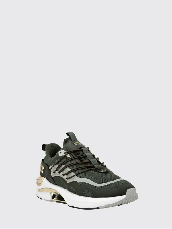 Plein Sport Air Pressure Gen. X.04 Low-Top Sneakers in Mesh with Chunky Sole Gold (SAESUSC0736STE003N6593)