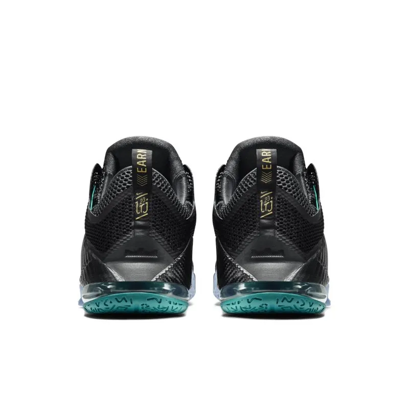 Nike LeBron 12 Low SVSM Black/Metallic Gold-Anthracite-Radiant Emerald (724557-070)