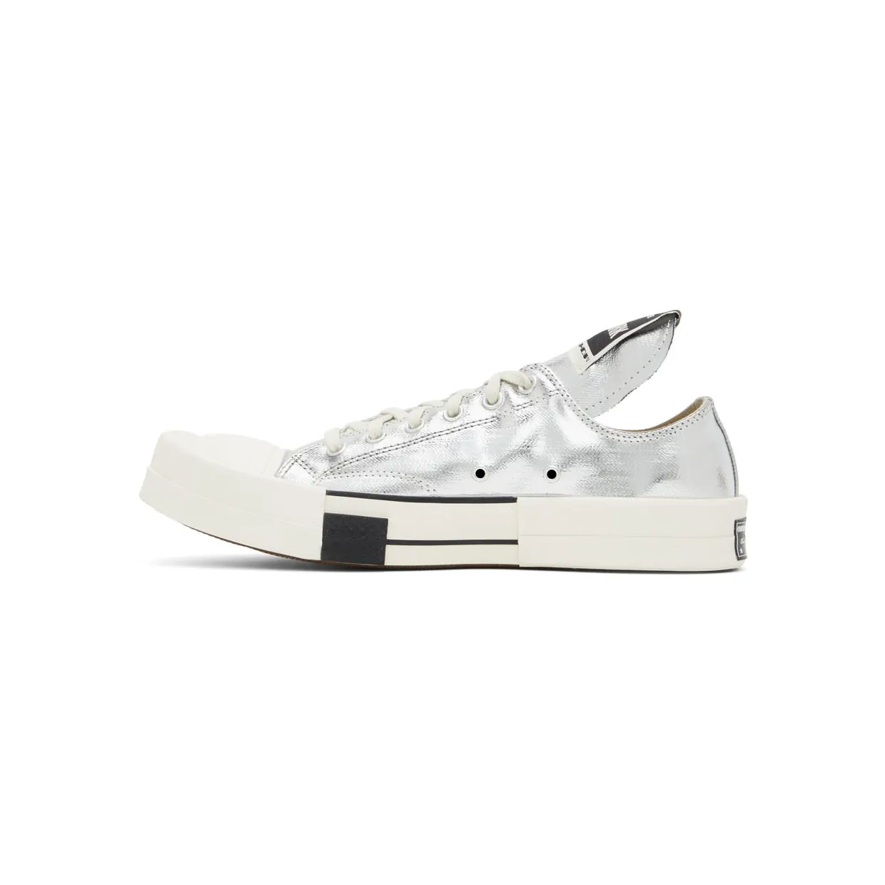 Rick Owens Drkshdw Silver Converse Edition Turbodrk Chuck 70 Low Sneakers (DC01BX292 A01R0) (3)