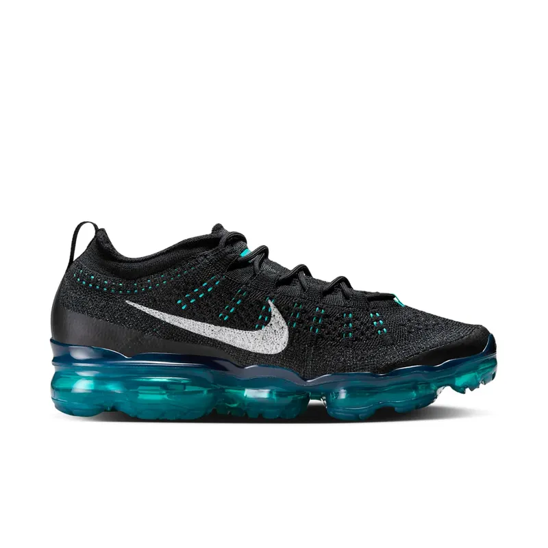 Nike Air VaporMax 2023 Flyknit Black Rapid Teal Aquamarine Metallic Silver (DV6840-004)