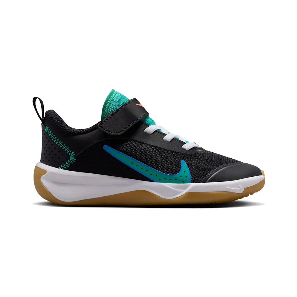 Nike Omni Multi-Court “Black / Blue Crystal / Total Orange / Clear Emerald” (DM9026-015)
