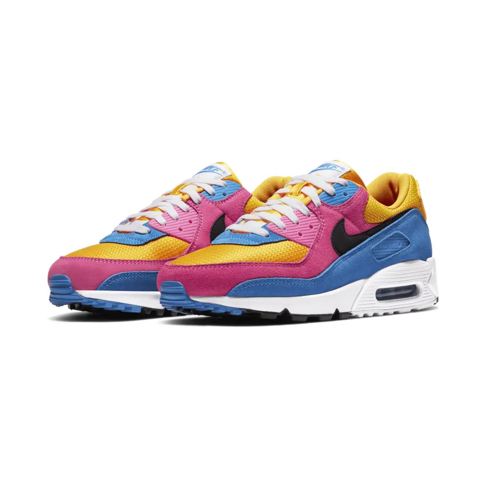 Nike Air Max 90 Multicolor Suede Yellow/Blue-White (CJ0612-700)