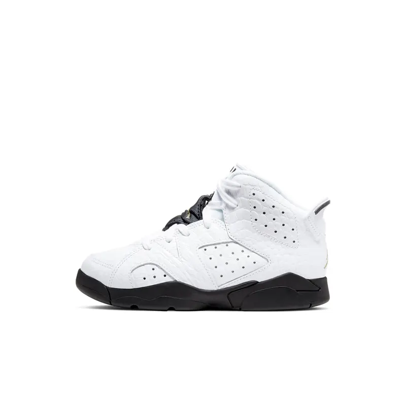 Jordan 6 Retro Alligator (PS) Neutral Grey/Black-White (384666-110)