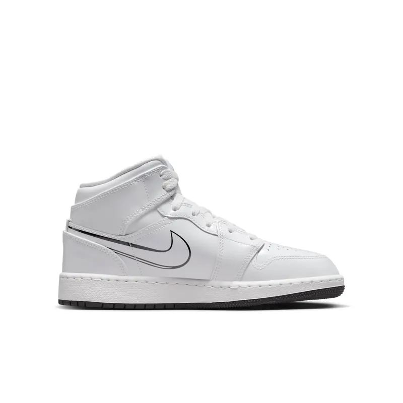 Air Jordan 1 Mid Older Kids’ White (DQ1864-100)