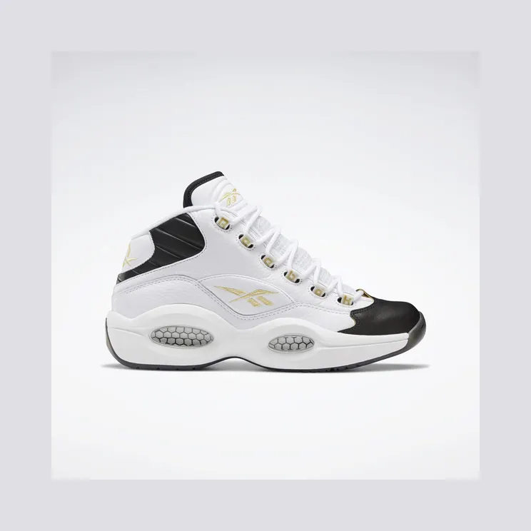 Reebok Question Mid Black Toe White/Black-Gold (Other Brands Other)