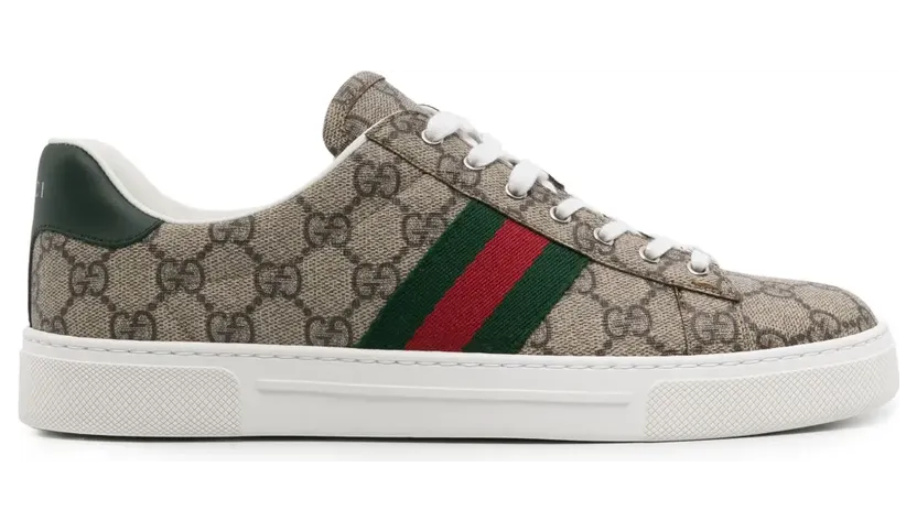 Gucci Ace sneakers met monogram – Beige (760774FACMZ)