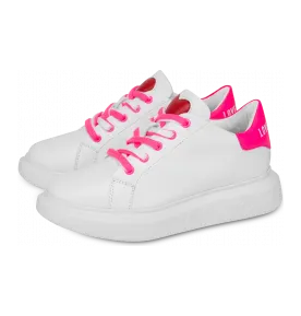 Moschino Sneakers Aus Kalbsleder Mit Zweifarbigen Schnürsenkeln (POLJA15284G1CIA410A)
