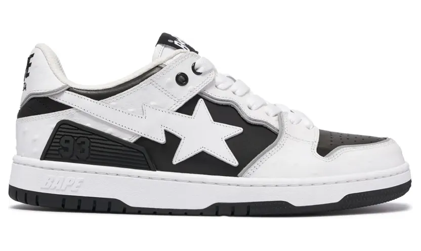 A BATHING APE® Zweifarbige SK8 Sneakers – Schwarz (001FWK301308M)