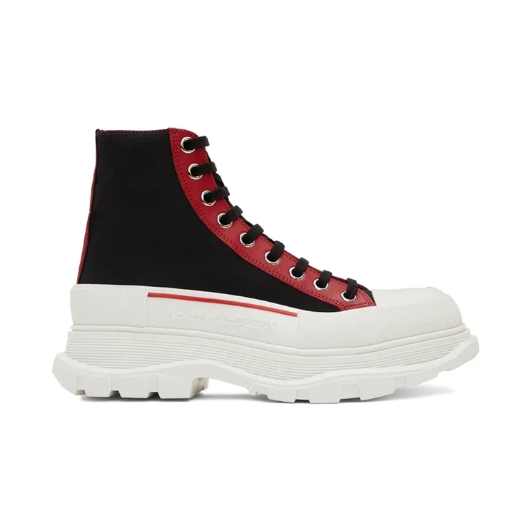 Alexander McQueen Black Tread Slick High Sneakers (711105W4TGD)