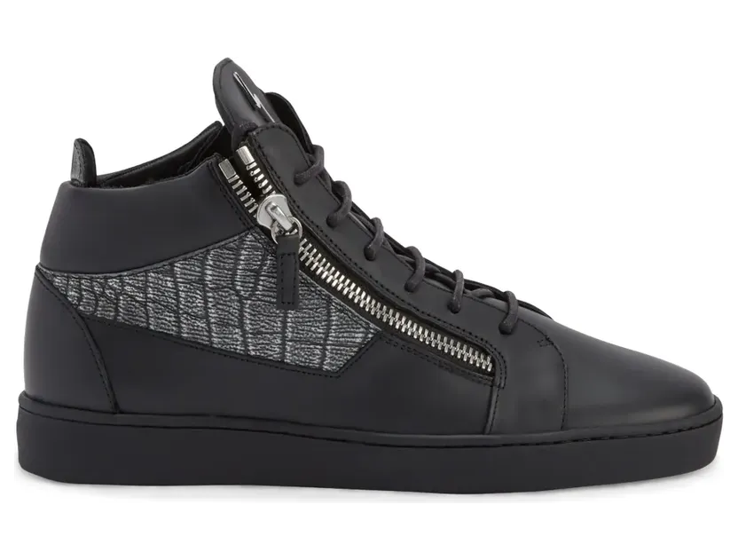 Giuseppe Zanotti Kriss leren mid-top sneakers – Zwart (RU10072K13)