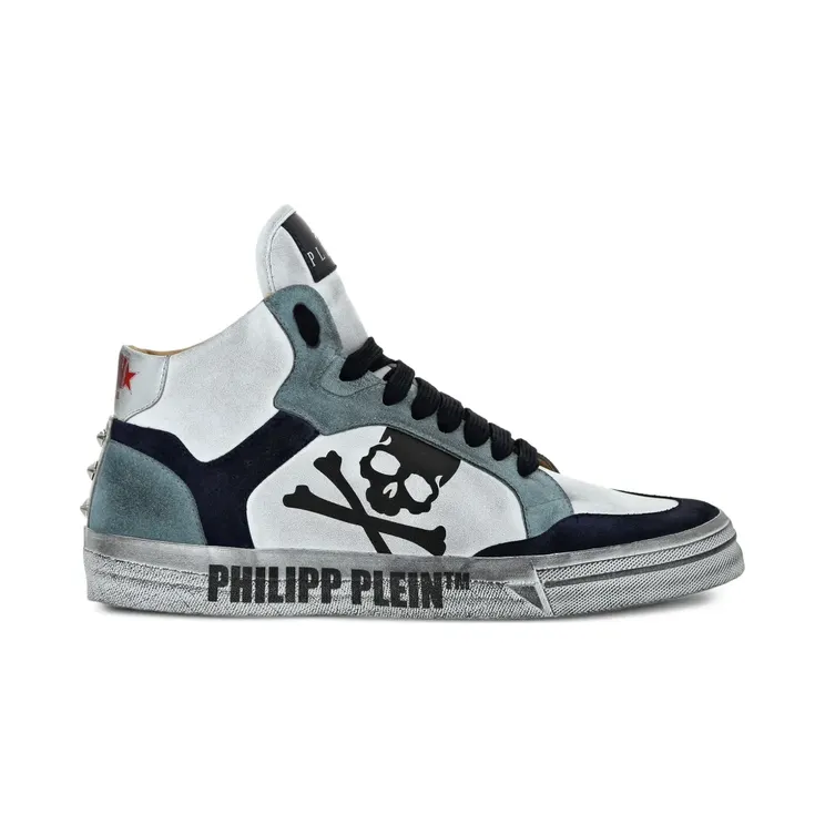 Philipp Plein High-top met doodskop-patroon “Black” (UAESUSC0890PLE005N)