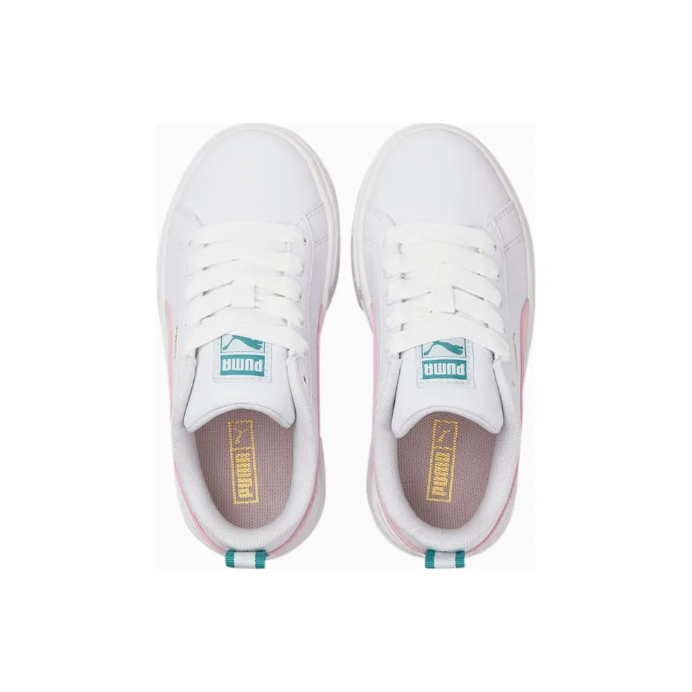 PUMA Mayze Leather Kids’ White/Chalk Pink (384528-03)