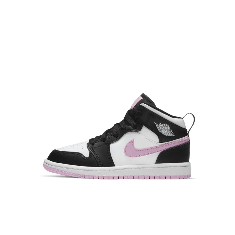 Jordan 1 Mid White Black Light Arctic Pink (PS) (640737 103)