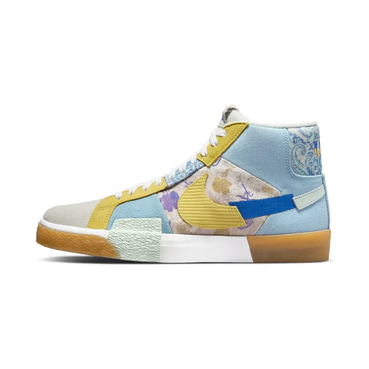 Nike SB Zoom Blazer Mid Premium Paisley “Boarder Blue / Celery / Barely Green / Racer Blue” (DM0859-400)