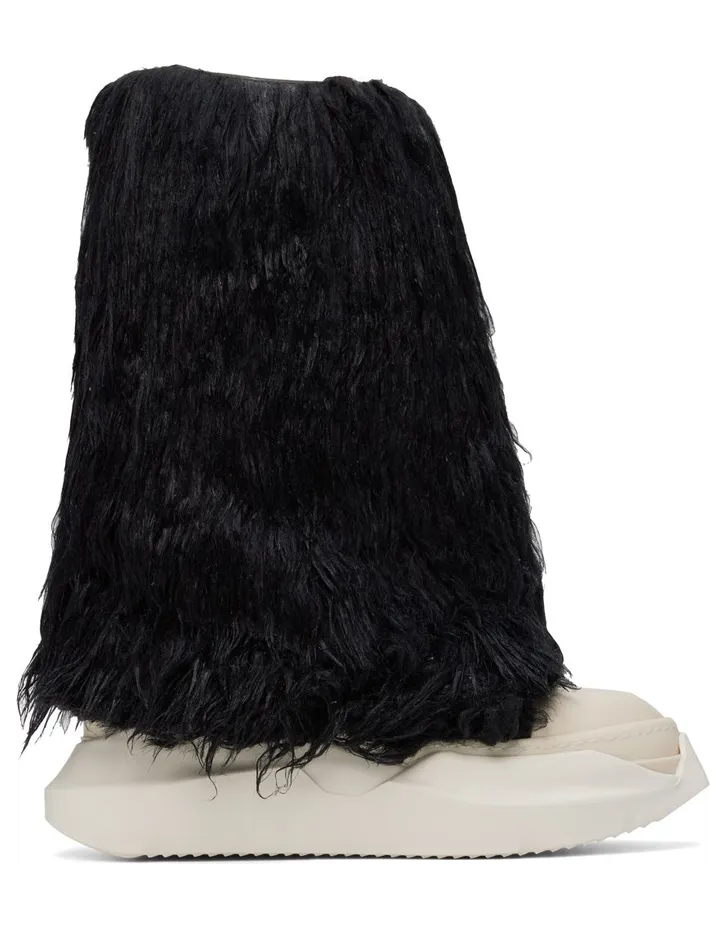 Rick owens Black Faux-Fur 911 BLACK/MILK/MILK (DU02B4814 FF)