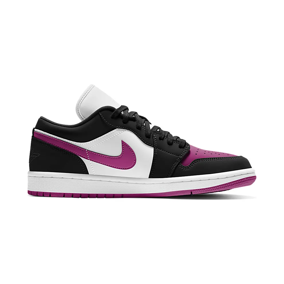 Jordan 1 Low Black Cactus Flower (W) Black/Cactus Flower-White (DC0774-005)