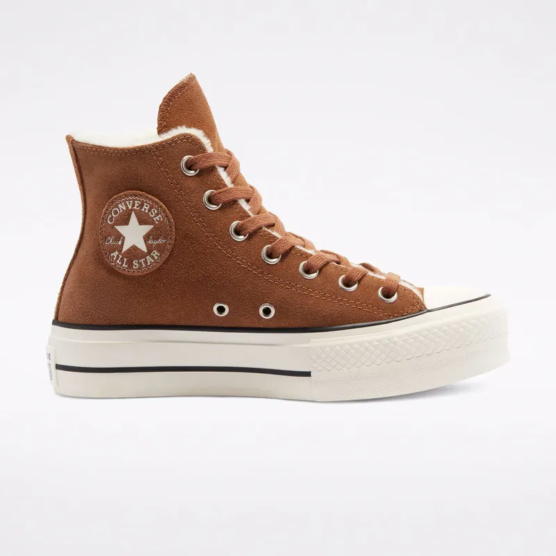 Converse Cozy Club Platform Chuck Taylor All Star High Top Clove Brown/egret/black (570034C)