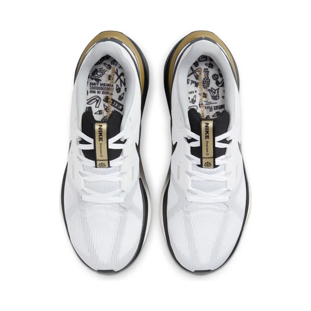 Nike Structure 25 White Metallic Gold Light Smoke Grey Black (HQ3660-100)