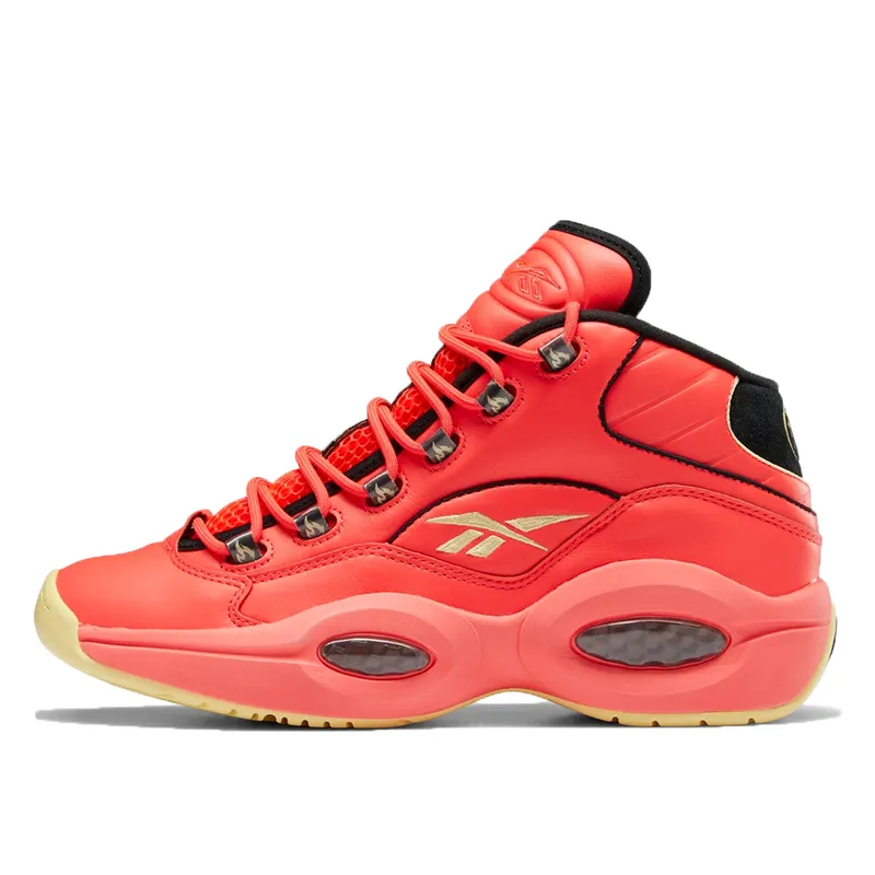 Reebok Hot Ones Question Mid Shoes Neon Cherry / Black / Yellow Filament