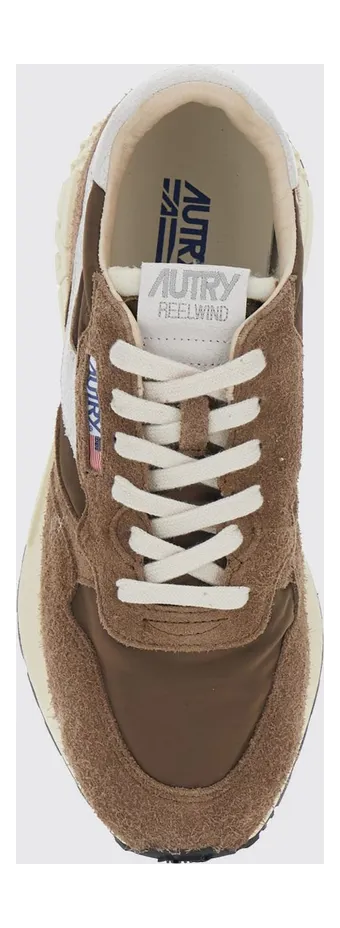 Autry Reelwind Nylon and Suede Bovine Leather Sneakers with Jagged Sole Brown (WWLMC39W) (3)