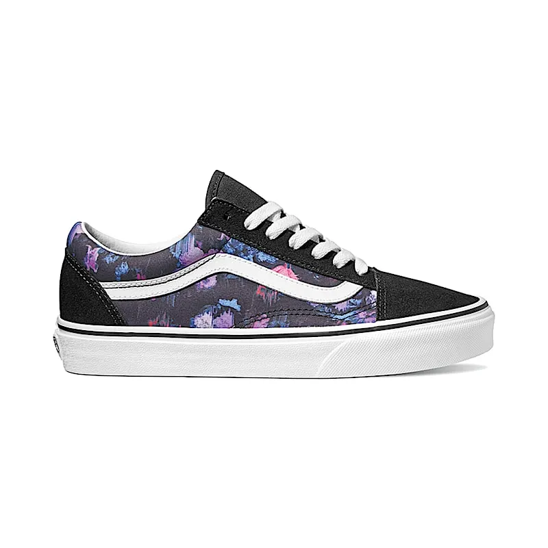 Vans Old Skool Warped Floral (W) Black/True White (VN0A4BV5T7R)