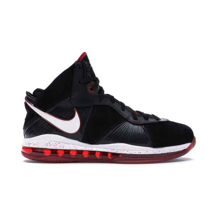 Nike LeBron 8 ‘Bred’ Black/White-Sport Red-Metallic Gold (417098-002)