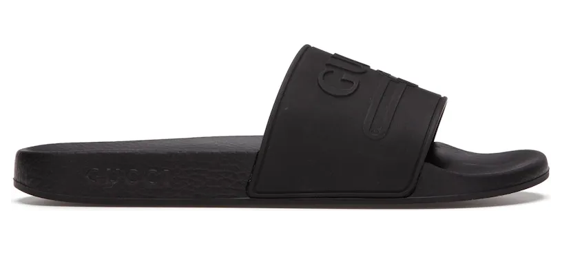 Gucci Logo Slide Rubber Black