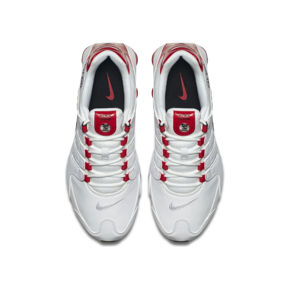 Nike Shox NZ White University Red White/Metallic Silver-University Red (378341-110)