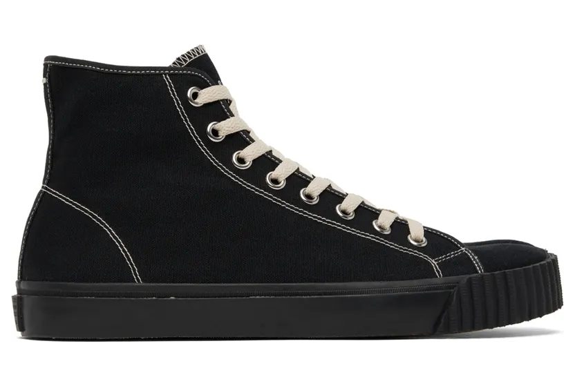 Maison Margiela White Canvas High-Top Sneakers (S57WS0440 P4291)