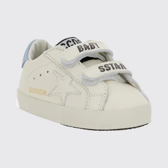 Golden goose Kid’s School Leather Velcro Sneakers White (GIF00534F00712911409)