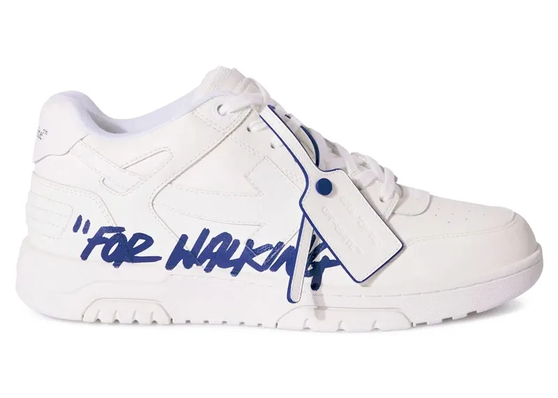 OFF-WHITE Out Of Office “OOO” Low Tops For Walking White Blue (OMIA189F24LEA0060145)