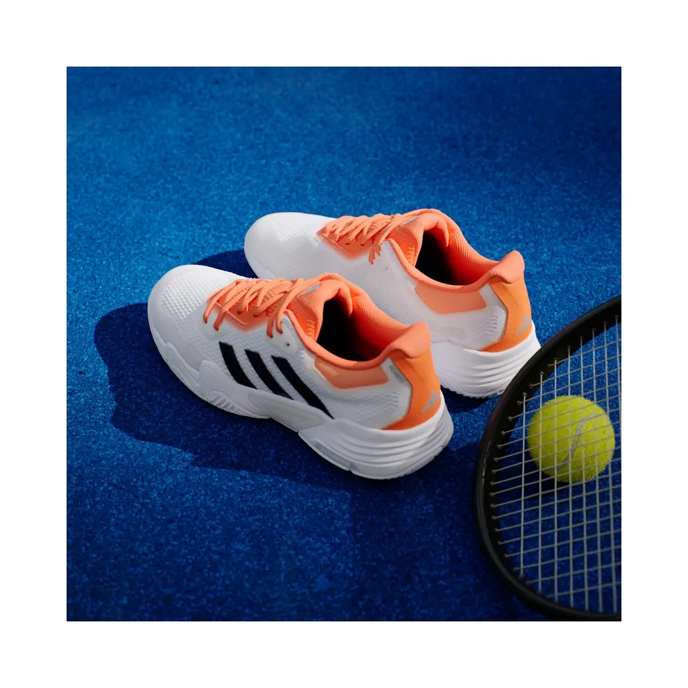 Adidas Solematch Control 2 Tennis Shoes Cloud White / Core Black / Lucid Orange (KI3736)