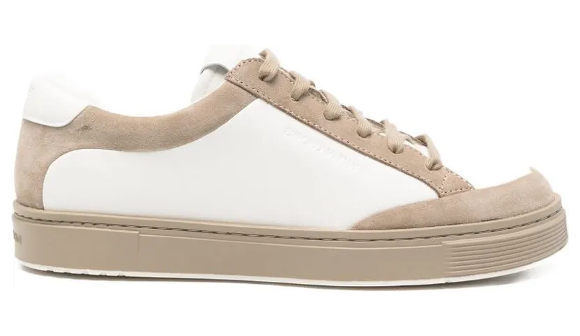 Emporio Armani Sneakers mit Wildledereinsätzen – Weiß (EM004784AF23198)
