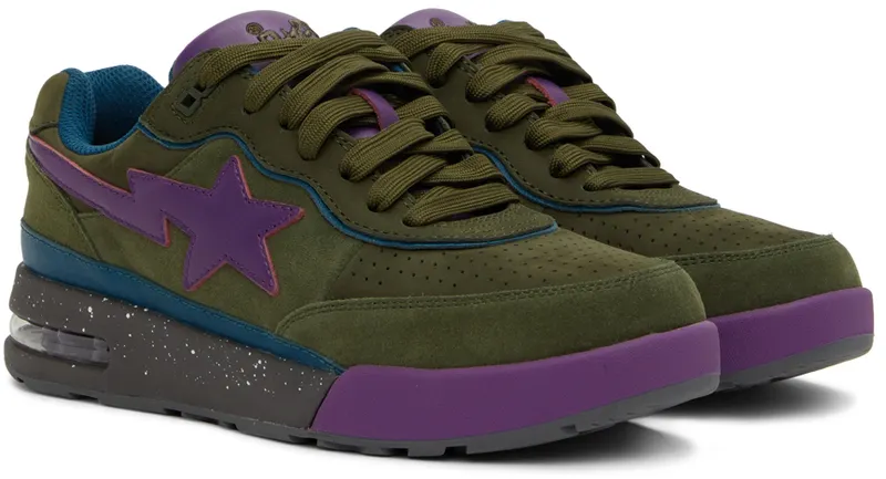 BAPE Khaki & Purple Road STA 2 (001FWI301007M)