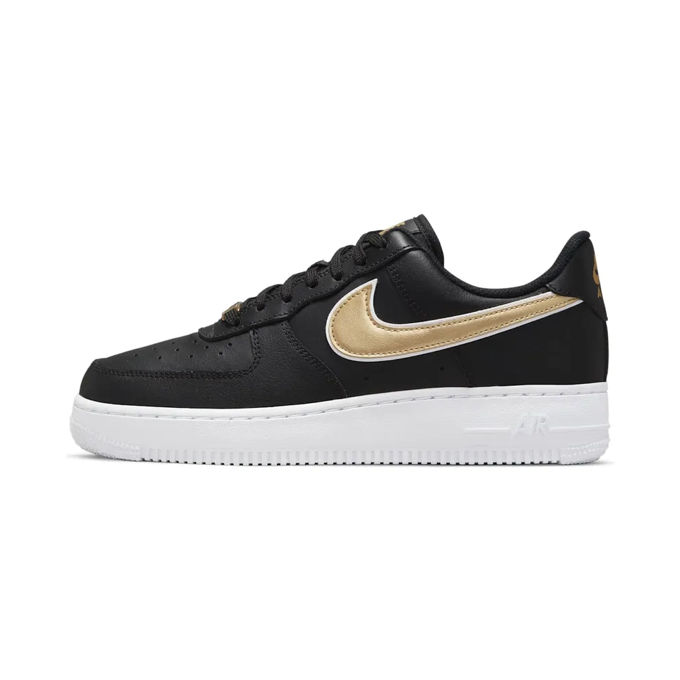Nike Air Force 1 Low ’07 Essential Black Metallic Gold (W) (DD1523-001)