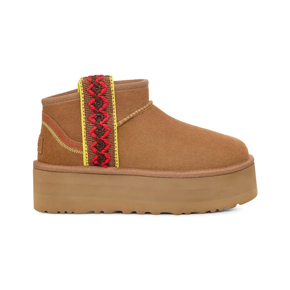 UGG Classic Ultra Mini Braid Boot Chestnut (1138491-CHE)